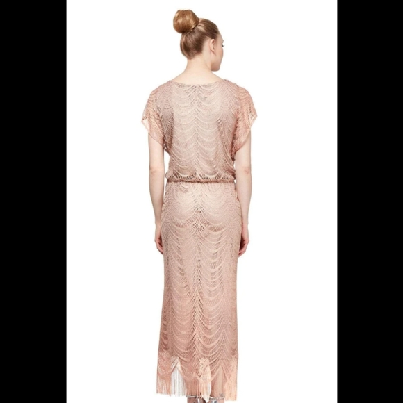 Blouson Bodice Crocheted Gown - Picture 2 of 5